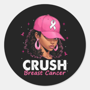 Sticker Rond Sensibilisation au cancer du sein chez les femmes 