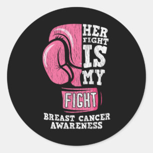 Sticker Rond Sensibilisation au cancer du sein Famille Amis Sou