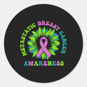 Sticker Rond Sensibilisation au cancer du sein métastatique Sun