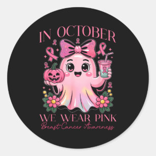 Sticker Rond Sensibilisation au cancer du sein pour Nk octobre