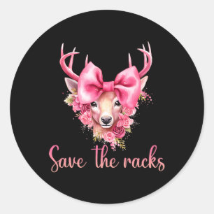 Sticker Rond Sensibilisation au cancer du sein Save The Racks