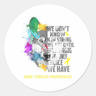 Sticker Rond Sensibilisation au cancer osseux Ribbon Cadeaux de