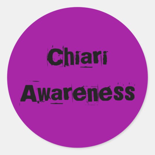 Sticker Rond Sensibilisation au Chiari (Devant)