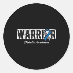 Sticker Rond Sensibilisation au diabète des guerriers 