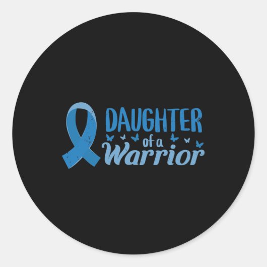 Sticker Rond Sensibilisation Au Diabète Fille D'Un Guerrier T1 (Devant)