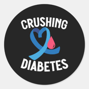 Sticker Rond Sensibilisation au diabète Guerrier T1d Lutter con