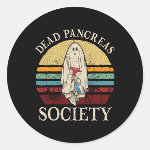 Sticker Rond Sensibilisation au diabète Pancréas mortes Société