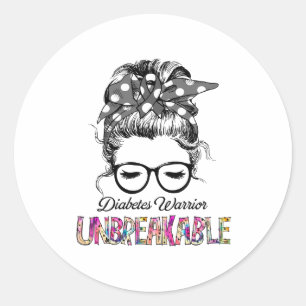 Sticker Rond Sensibilisation au diabète Ruban Cadeaux de soutie