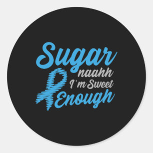 Sticker Rond Sensibilisation au diabète Type 1 2 - Diabétique T