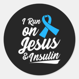Sticker Rond Sensibilisation au diabète Type 1 2 - Diabétique T