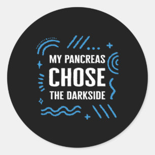 Sticker Rond Sensibilisation au diabète Type Un Soutien de la l