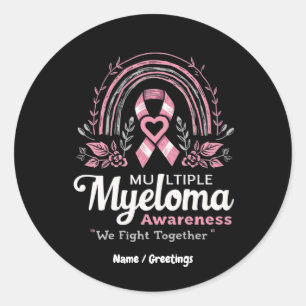 Sticker Rond Sensibilisation au myélome multiple Nous combatton