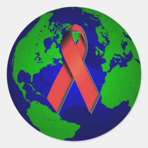 Sticker Rond Sensibilisation au sida pour tous