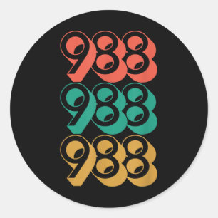 Sticker Rond Sensibilisation au suicide - 988 Chemise - Prévent