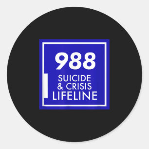 Sticker Rond Sensibilisation au suicide - 988 Chemise - Prévent