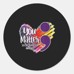 Sticker Rond Sensibilisation au suicide Chemise Prévention du s