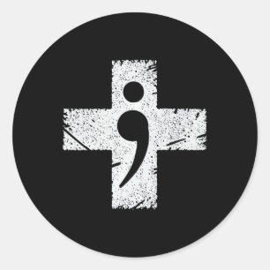 Sticker Rond Sensibilisation au suicide Dépression Anxiété Sant