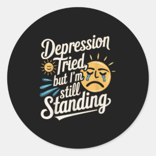 Sticker Rond Sensibilisation au suicide Dépression Anxiété Sant