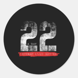Sticker Rond Sensibilisation au suicide d'un vétéran de 22 jour