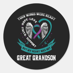 Sticker Rond Sensibilisation Au Suicide En Mémoire De Mon Grand