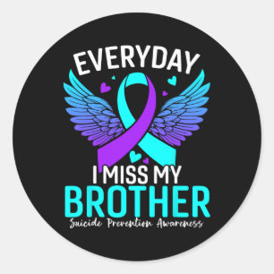 Sticker Rond Sensibilisation au suicide Frère-chemise Préventio