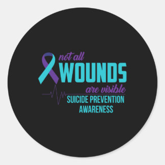 Sticker Rond Sensibilisation au suicide Mois de la prévention d