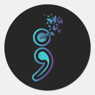 Sticker Rond Sensibilisation au suicide Mois de la santé mental