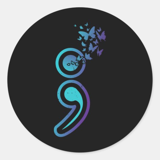 Sticker Rond Sensibilisation au suicide Mois de la santé mental (Devant)