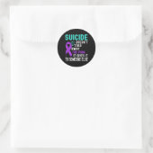 Sticker Rond Sensibilisation au suicide Prévention du suicide (Sac)