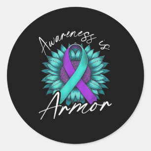 Sticker Rond Sensibilisation au suicide Prévention du suicide S