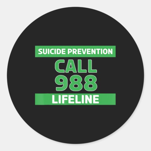 Sticker Rond Sensibilisation au suicide - Prévention Lifeline 9 (Devant)