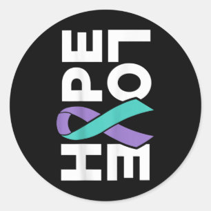 Sticker Rond Sensibilisation au suicide - Sideways Hope Love Pr
