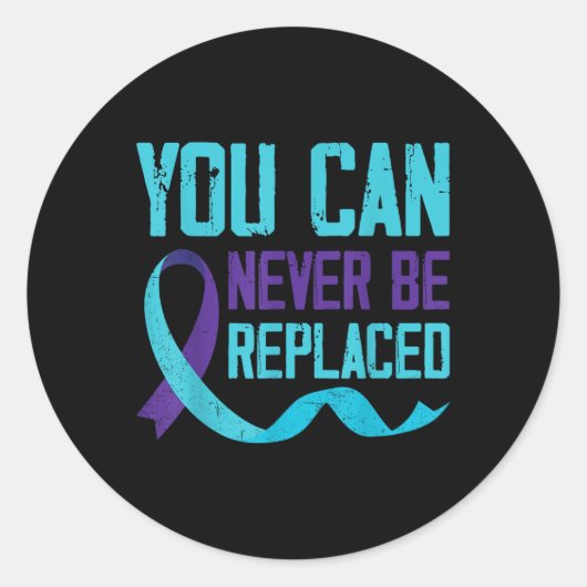 Sticker Rond Sensibilisation au suicide Vous ne pouvez jamais r (Devant)