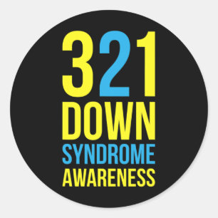 Sticker Rond Sensibilisation au syndrome de Down 321