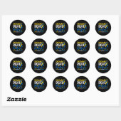 Sticker Rond Sensibilisation au syndrome de Down - Dessus droit (Feuille)