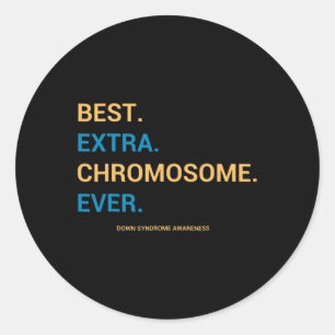 Sticker Rond Sensibilisation au syndrome de Down Meilleur Chrom