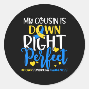 Sticker Rond Sensibilisation au syndrome de Down Mon neveu est