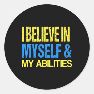 Sticker Rond Sensibilisation au syndrome de Down TDAH Sensibili