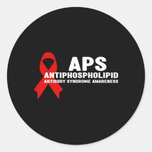 Sticker Rond Sensibilisation au syndrome des anticorps antiphos