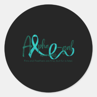 Sticker Rond Sensibilisation aux allergies alpha-gal