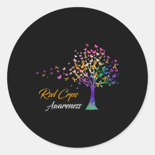 Sticker Rond Sensibilisation Aux Crps De Ruban D'Arbre