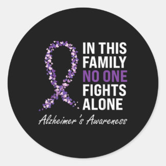 Sticker Rond Sensibilisation aux Heimers Ruban pourpre Démence 