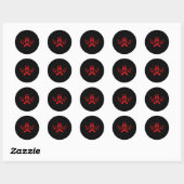 Sticker Rond Sensibilisation aux maladies cardiaques (Feuille)