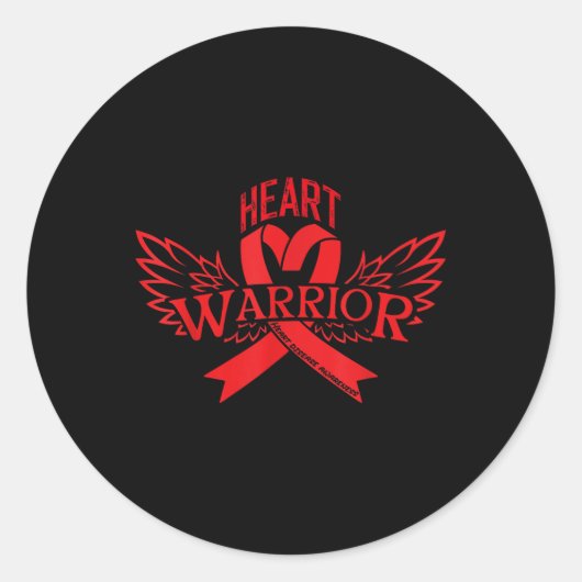 Sticker Rond Sensibilisation aux maladies cardiaques (Devant)