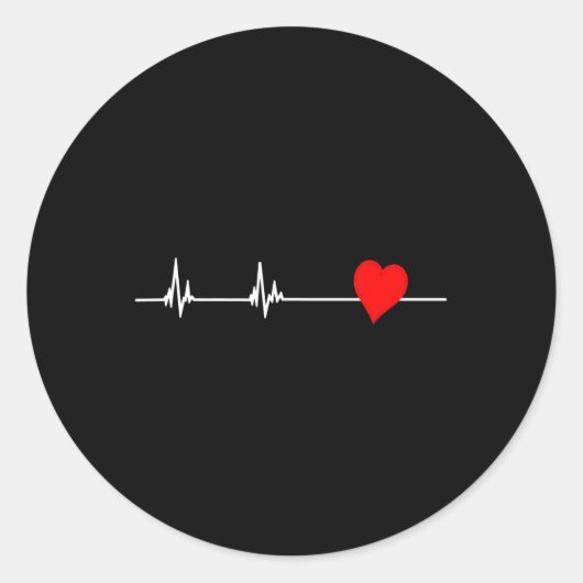 Sticker Rond Sensibilisation aux maladies cardiaques de la sant (Devant)