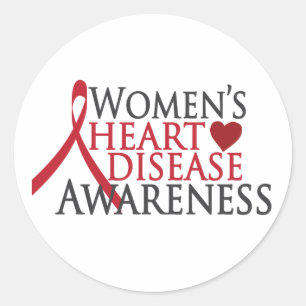 Sticker Rond Sensibilisation aux maladies cardiaques des femmes