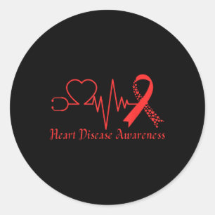 Sticker Rond Sensibilisation aux maladies cardiaques Go Red In