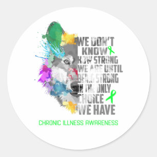 Sticker Rond Sensibilisation aux maladies chroniques Ribbon Cad