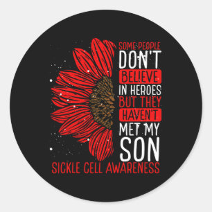 Sticker Rond Sensibilisation aux maladies de la faucille Ruban