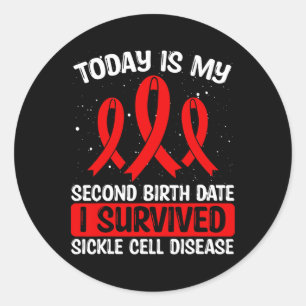 Sticker Rond Sensibilisation aux maladies de la faucille Survie